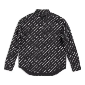 Camisa de manga larga con estampado de logotipos «Negro» 662983TNLL11070
