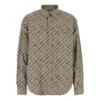Camisa de manga larga con estampado de logotipos por toda la prenda «Beige» 662983TNLL19763