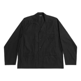 Camisa de manga larga, corte mediano «Negro» 658844TEM161000