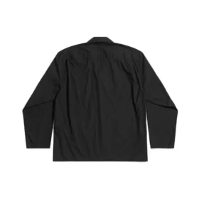Camisa de manga larga, corte mediano «Negro» 658844TEM161000