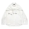 Camisa de mangas anudadas, oversize «White» 768553TPO359000