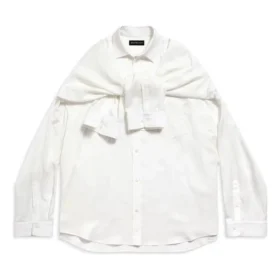 Camisa de mangas anudadas, oversize «White» 768553TPO359000