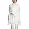 Camisa de mangas anudadas, oversize «White» 768553TPO359000