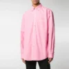 Camisa de popelín de algodón con logo en la espalda «Pink» 556878TEM095630