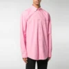 Camisa de popelín de algodón con logo en la espalda «Pink» 556878TEM095630
