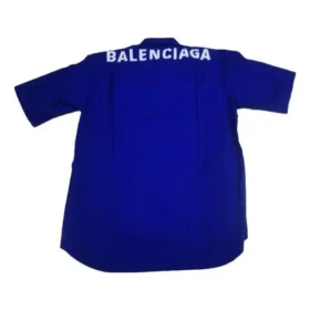 Camisa de popelín de algodón con logotipo en la espalda «Azul» 556913TEM164210