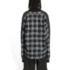 Camisa híbrida con cuello en V «Negro antracita y blanco» 704271T41301163