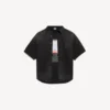 Camisa híbrida de Denim de manga corta para hombre «The Door» en negro Camisa híbrida de Denim de manga corta para hombre «The Door» en negro