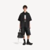 Camisa híbrida de Denim de manga corta para hombre «The Door» en negro Camisa híbrida de Denim de manga corta para hombre «The Door» en negro