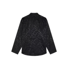 Camisa minimalista con logo por toda la prenda «Negro» 681812TLO581000