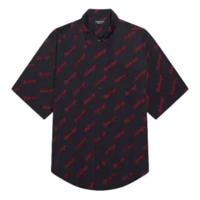 Camisa minimalista de manga corta «Black Red» 658841TKO521076