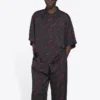 Camisa minimalista de manga corta «Black Red» 658841TKO521076