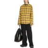Camisa oversize reversible a cuadros «Amarillo Azul» 720105TNM277660