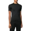 Camiseta ajustada, brillante y muy ceñida «Negra» 720458TNVI21000