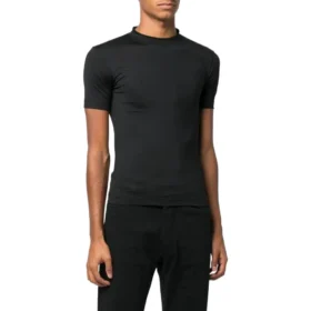 Camiseta ajustada, brillante y muy ceñida «Negra» 720458TNVI21000
