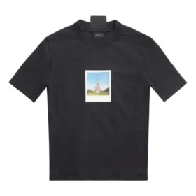 Camiseta ajustada de corte entallado «Paris By Day» en color «Black Faded» 745019TOVC71055