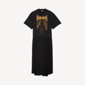 Camiseta Balenciaga Sacra Cœur con cola para mujer en negro