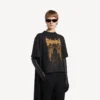 Camiseta Balenciaga Sacra Cœur con cola para mujer en negro Camiseta Balenciaga Sacra Cœur con cola para mujer en negro
