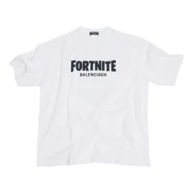 Camiseta Balenciaga x FORTNITE de corte mediano «Blanco» 612966TLVO39040