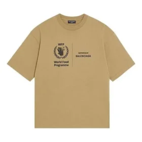 Camiseta Balenciaga x WFP, corte mediano, «Khaki» 612966THV849605