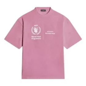 Camiseta Balenciaga x WFP, corte mediano «Rosa» 612966THV845621