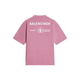 Camiseta Balenciaga x WFP, corte mediano «Rosa» 612966THV845621