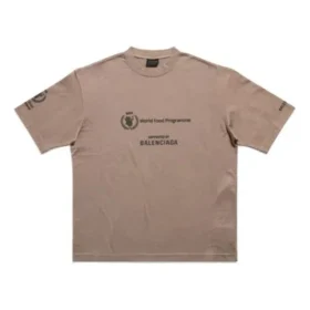 Camiseta Balenciaga x WFP de corte mediano «Beige» 612966TMVL27761