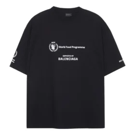 Camiseta Balenciaga x WFP de corte mediano «Black» 612966TMVL21070