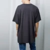 Camiseta BB de punto entrelazado lavada y de talla grande «Azul marino y negro» 583214TFV658060