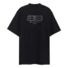 Camiseta BB Paris Strass de corte mediano «Black Faded» 739784TOVU81055
