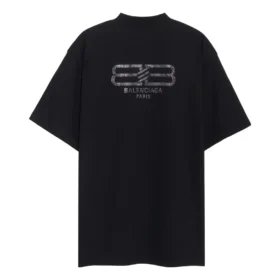 Camiseta BB Paris Strass de corte mediano «Black Faded» 739784TOVU81055
