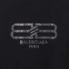 Camiseta BB Paris Strass de corte mediano «Black Faded» 739784TOVU81055