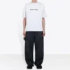 Camiseta blanca de manga corta y cómoda con estampado del logotipo de Balenciaga para hombre 612966TIV549040