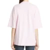 Camiseta básica con letras, logo pequeño, manga corta, rosa 571205TEV182014