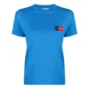 Camiseta casual de manga corta con logo de letras, azul, 612964TIV797601
