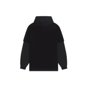 Camiseta con capucha de manga larga doble Slime «Negro» 681029TLVF11069