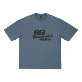 Camiseta con ícono BB Icon dibujado a mano, corte mediano «Azul Negro» 612966TNVN44183