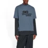 Camiseta con ícono BB Icon dibujado a mano, corte mediano «Azul Negro» 612966TNVN44183
