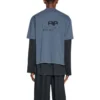 Camiseta con ícono BB Icon dibujado a mano, corte mediano «Azul Negro» 612966TNVN44183