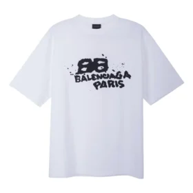 Camiseta con ícono BB Icon dibujado a mano, corte mediano «Blanco Negro» 612966TNVN49040