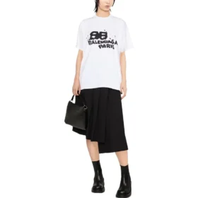 Camiseta con ícono de BB Icon dibujado a mano, corte mediano, «Blanco» 612965TNVN49040