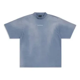 Camiseta con espalda al aire, corte mediano «Azul y blanco» 764235TPVK14313
