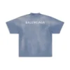 Camiseta con espalda al aire, corte mediano «Azul y blanco» 764235TPVK14313