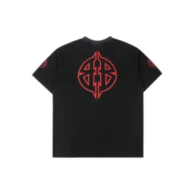 Camiseta con estarcido metálico BB «Negro Rojo» 764235TPVI21568