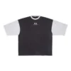 Camiseta con logo de manga 3/4 «Negro lavado, gris jaspeado» 699190TMVC81208
