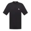 Camiseta con logo deportivo B, corte holgado «Negro» 681045TLVN11070