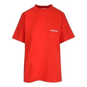 Camiseta con logo y corte regular «Bright Red» 612965TMVF43168