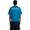 Camiseta con logotipo, corte mediano «Azul» 612966TLVB99567