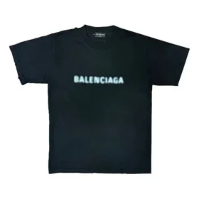 Camiseta con logotipo difuminado «Negro azul» 661705TKVD51070