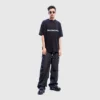 Camiseta con logotipo difuminado «Negro azul» 661705TKVD51070